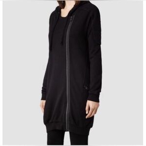 All Saints Ridley Tunic Hoodie Distressed Size 6